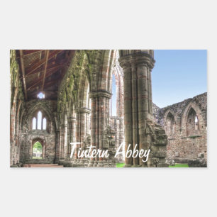 Tintern Abbey, Cistercian Monastery, Wales Rectangular Sticker