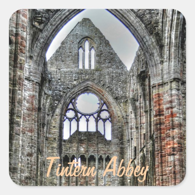 Tintern Abbey, Cistercian Monastery, Wales Square Sticker (Front)