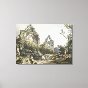Tintern Abbey, from 'The Romantic and Picturesque Canvas Print
