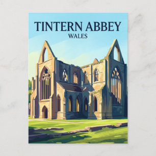 Tintern Abbey Wales Postcard