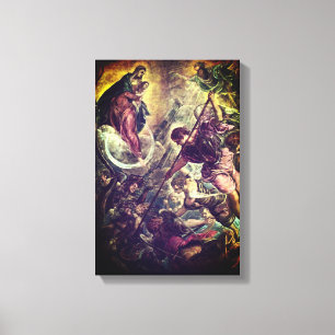 Tintoretto Crescent Moon Madonna Maria Apocalypse Canvas Print