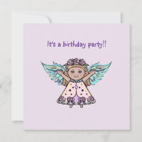 Tiny angel birthday party design by Renee Lavoie