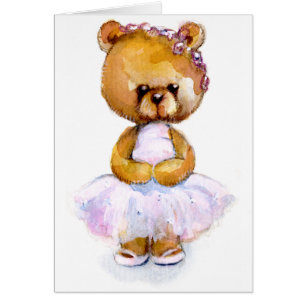 Tiny Ballet Bear Card