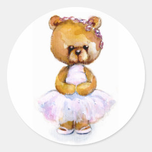 Tiny Ballet Bear Sticker