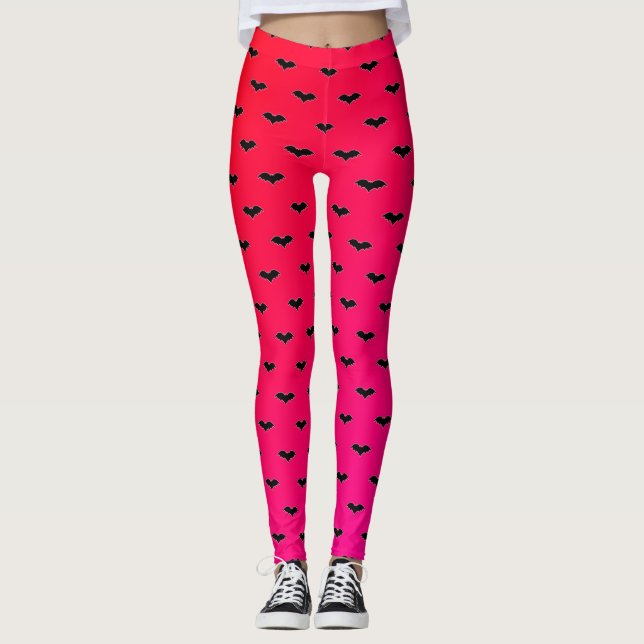 Tiny Bats Pink Leggings (Front)
