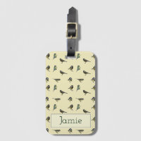 Tiny Birds Pattern on Beige Personalised