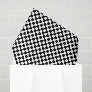 Tiny Black and White Checked Tissue Paper