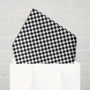 Tiny Black and White Checked Tissue Paper