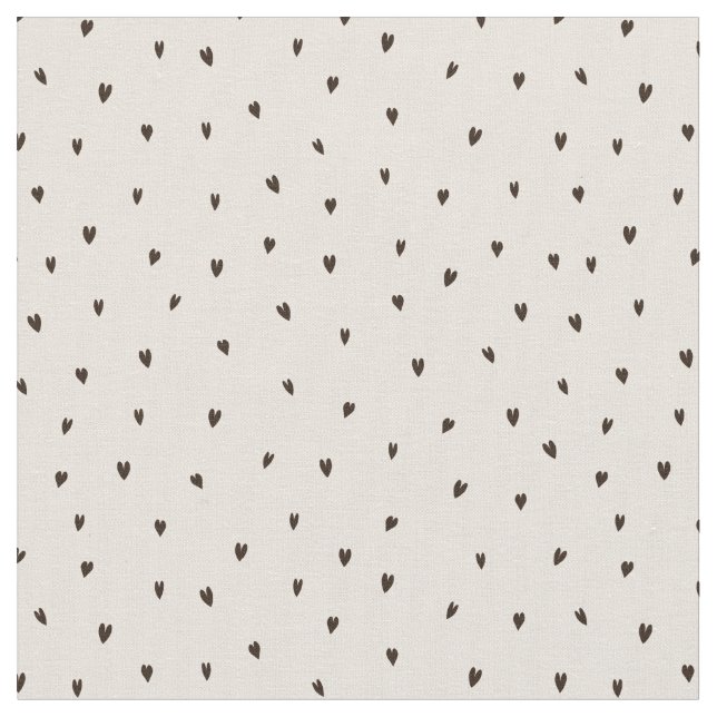 Tiny Black Hearts on Light Fabric (Close Up)