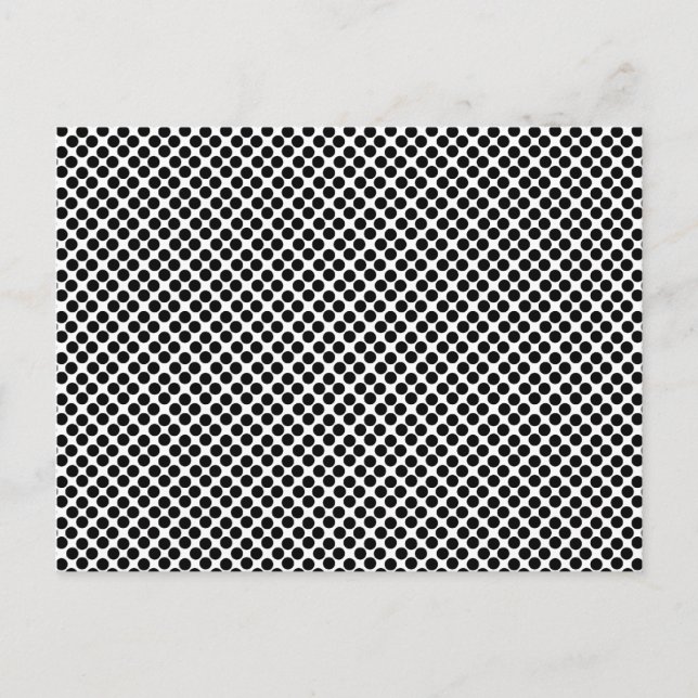 Tiny Black Polka Dot Pattern Postcard (Front)