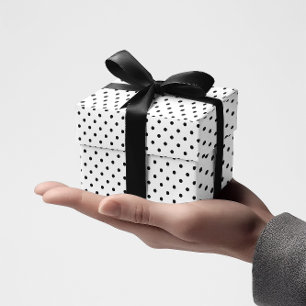 Tiny Black Polka Dots Wrapping Paper