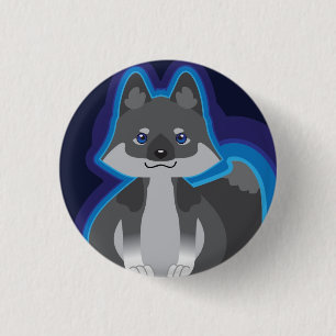 Tiny Black Wolf button