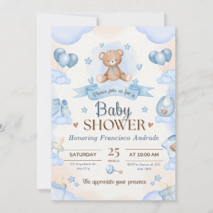 Tiny Blessing Baby Shower Elegant Design Invitation