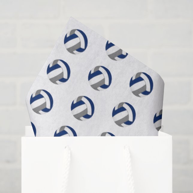 tiny blue gray volleyballs pattern tissue paper (Gift Bag)
