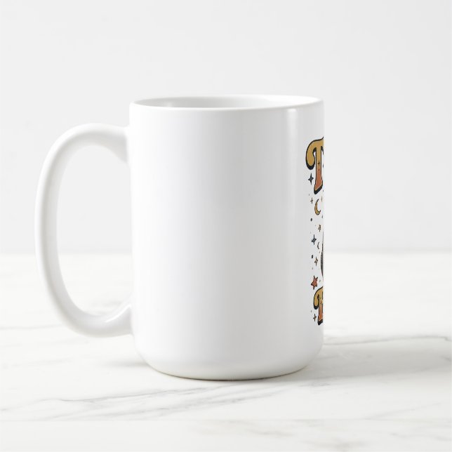 Tiny Boss Black Cat Design Coffee Mug (Left)