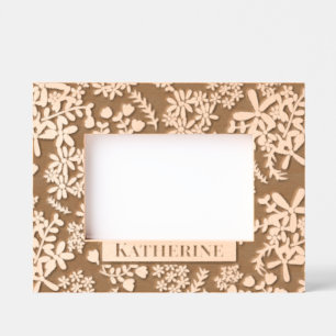 Tiny Bouquet Flowers Etched Frames