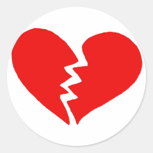 Tiny Broken Heart Classic Round Sticker