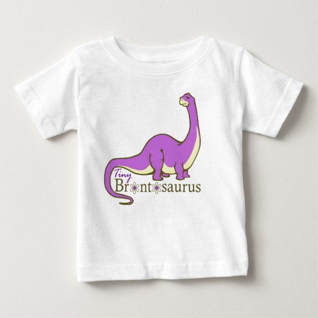 Tiny Brontosaurus, Purple Baby T-Shirt (Front)