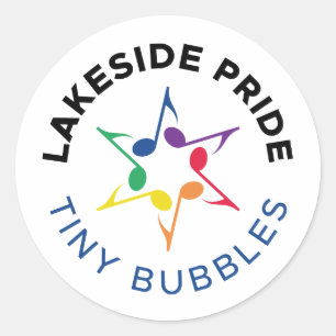 Tiny Bubbles Circle Stickers