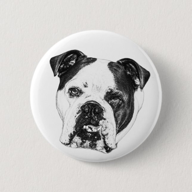 Tiny Bulldog Cheer Pin (Front)