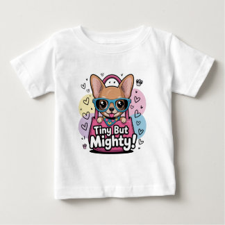 Tiny but Mighty Chihuahua Keychains & Lanyards Baby T-Shirt