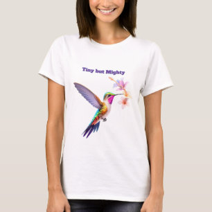 Tiny but Mighty - Colorful Kolibrie Illustration T-Shirt
