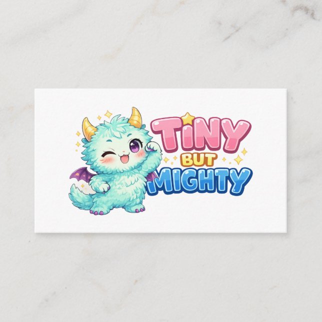 Tiny But Mighty Dragon Enclosure Card (Front)