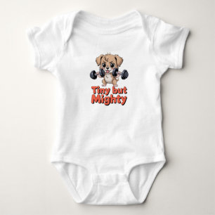 Tiny But Mighty Puppy Baby Bodysuit