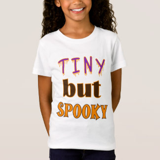Tiny But Spooky Colourful Kids Halloween Typograph T-Shirt