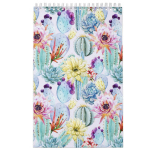 Tiny Cactus Pattern Calendar