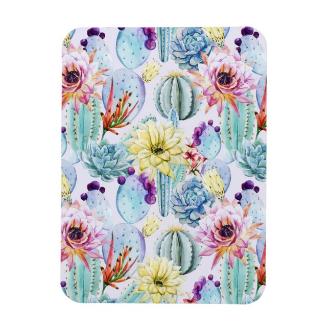 Tiny Cactus Pattern Magnet (Vertical)