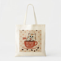 Tiny cat paw prints and coffee beans Poster