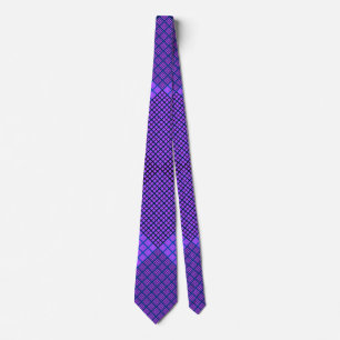 Tiny checkered 2 tones 04A BPurple BG Tie