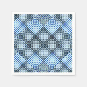 Tiny chequered 2 tones 04A2 L blue BG Napkin