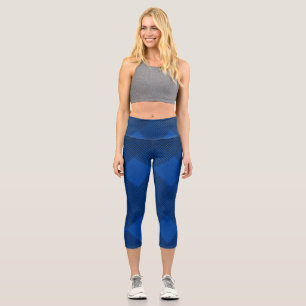 Tiny chequered 2 tones 04A Black BG Capri Leggings