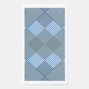 Tiny chequered 2 tones 04A Lblue BG Napkin