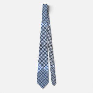 Tiny chequered 2 tones 04A Lblue BG Tie