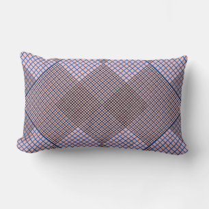 Tiny chequered 2 tones 04A Lpink BG Lumbar Cushion