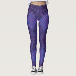 Tiny chequered 2 tones 04A Purple BG Leggings