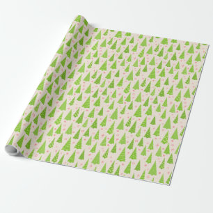 Tiny Christmas Holiday Trees Wrapping Paper' Paper