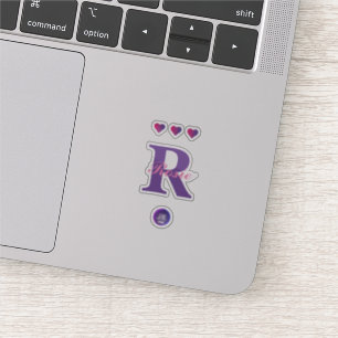 Tiny Clear Vinyl Stickers Monogram Name JK 2022