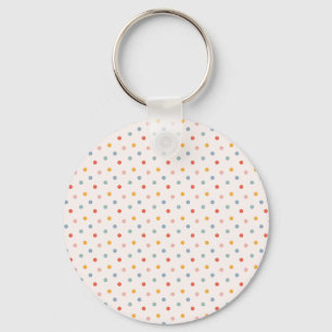 Tiny Colorful Dots Confetti Sprinkles Boho Pastel Key Ring