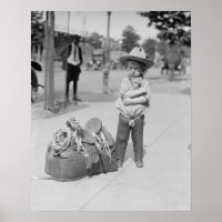 Tiny Cowboy, 1923. Vintage Photo