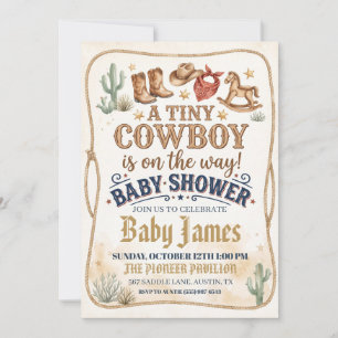 Tiny Cowboy Baby Shower Invitation