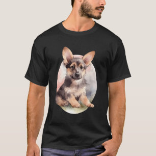 Tiny Cute German Shepherd Dog Gsd Puppy T-Shirt