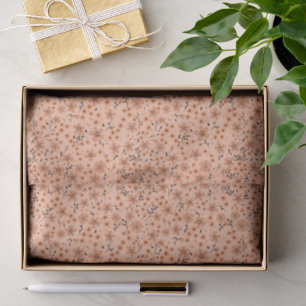 Tiny cute pink red brown cream pattern tissue paper