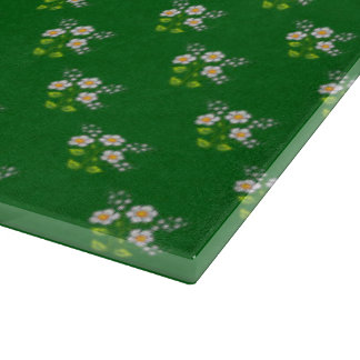 Tiny Daisies Pixel Art Cutting Board