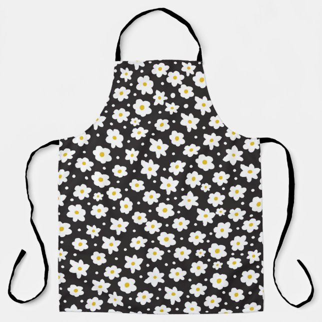 Tiny daisies, vintage, seamless background. apron (Front)