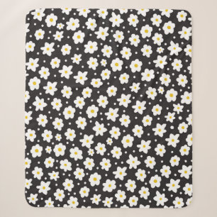 Tiny daisies, vintage, seamless background. sherpa blanket