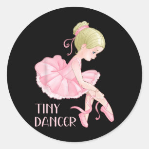 Tiny Dancer Ballerina Girl Ballet Dancing Kids Dan Classic Round Sticker